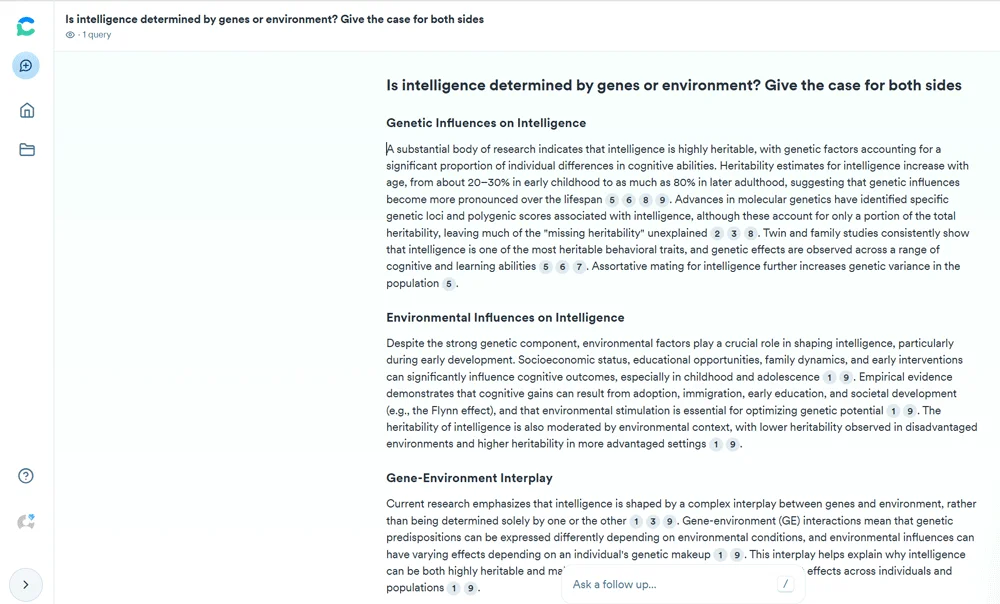 Example consensus search